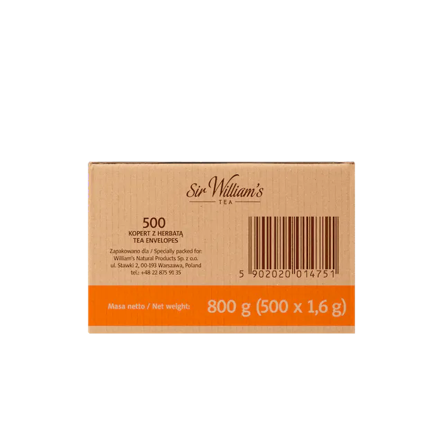 ZIELONA HERBATA SIR WILLIAM’S TEA GREEN SENCHA 500 SASZETEK