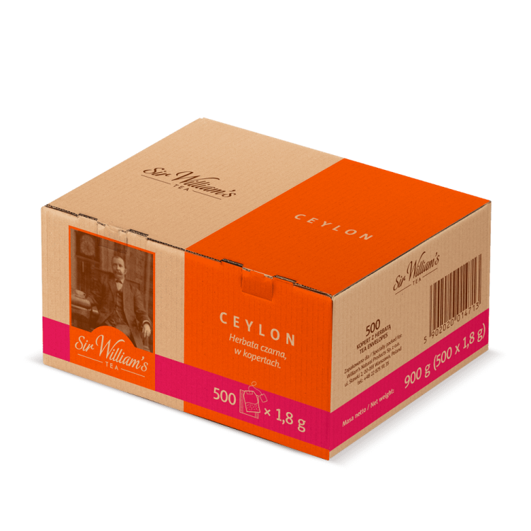 CZARNA HERBATA SIR WILLIAM’S TEA CEYLON 500 SASZETEK